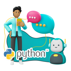 Умный чат-бот на Python - КИБЕРшкола программирования для детей, компьютерные курсы для школьников, начинающих и подростков - KIBERone г. Тюмень