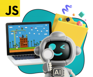 Язык программирования JavaScript + AI. Проектное обучение + геймификация + AI-помощники - КИБЕРшкола программирования для детей, компьютерные курсы для школьников, начинающих и подростков - KIBERone г. Тюмень